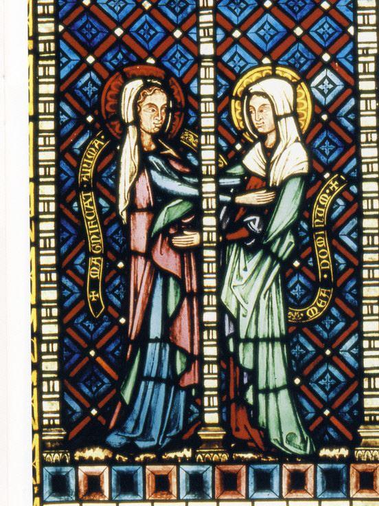 Schmiedefenster: Maria und Elisabeth