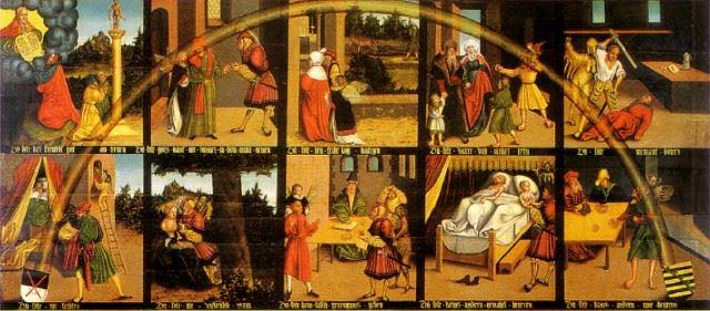 Zehn Gebote Tafel von Lucas Cranach